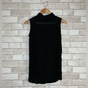 Zara Black High-Neck Sleeveless Blouse Size S